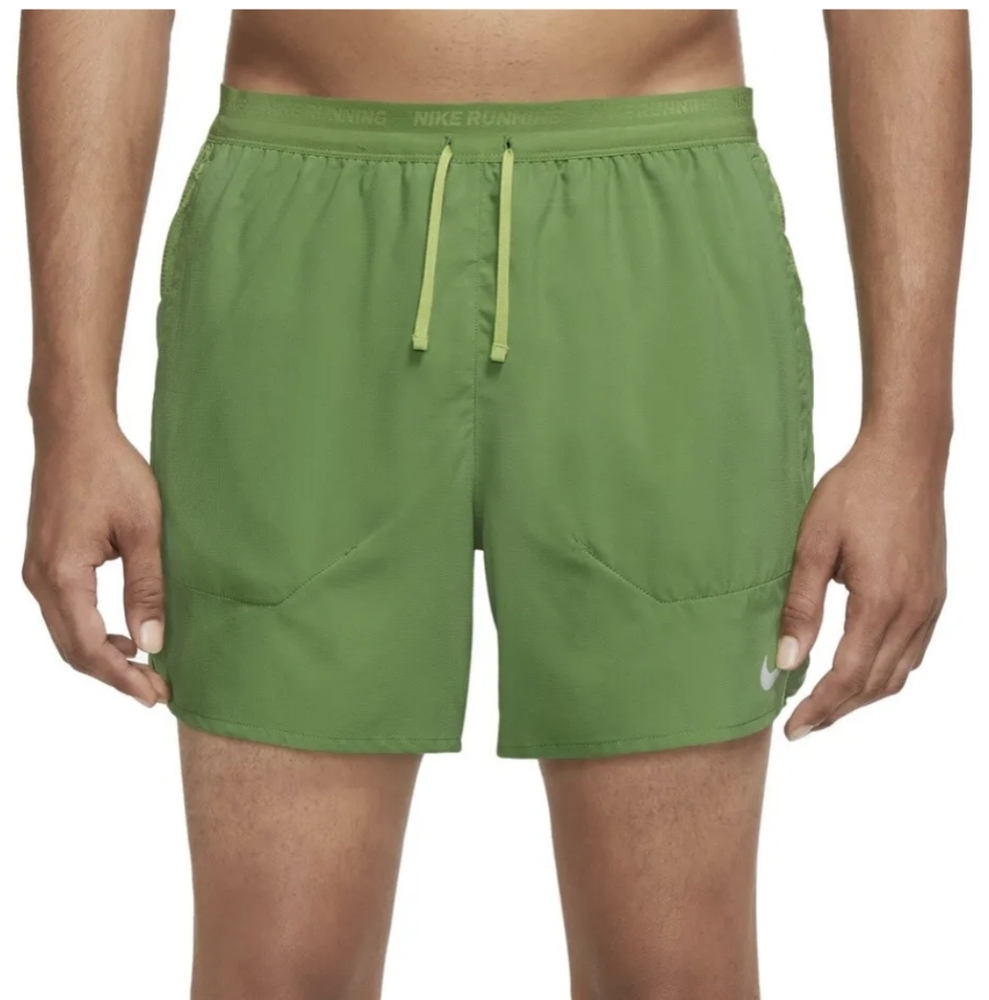 NIKE STRIDE 5" RUNNING SHORTS DM4755-377 Men’s Sz S, Green, Dri-Fit, Lined, NEW